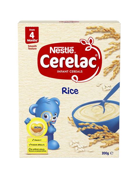 5 month baby food cerelac. Nestle Cerelac Food 4 Months Rice With Probiotics 200g ...