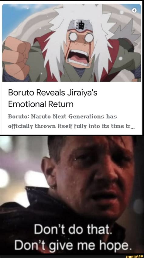 Boruto Reveals Jiraiyas Emotional Return Boruto Naruto Next