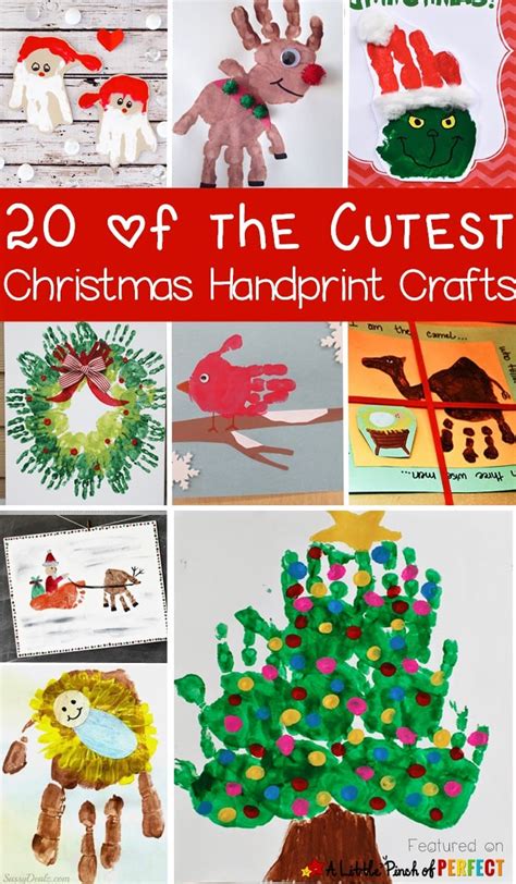 20 Of The Cutest Christmas Handprint Crafts For Kids A Little Pinch
