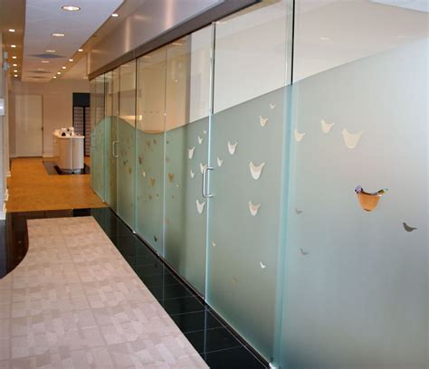Glass Sliding Doors And Stationary Panels With Frosted Film