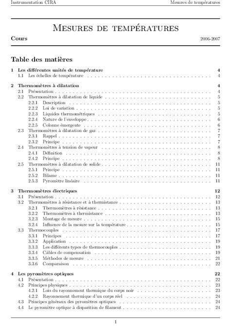 Les Différentes échelles De Température