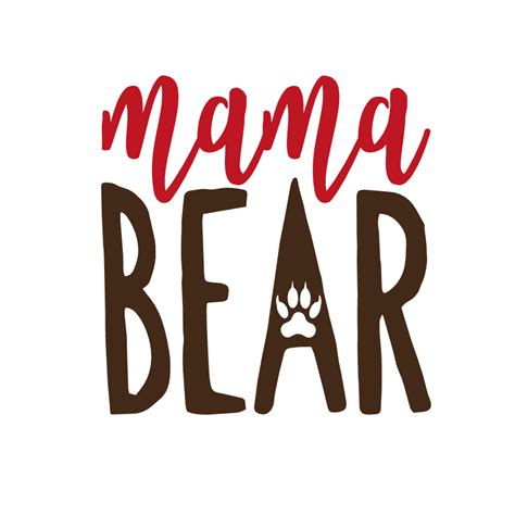 Mama Bear Funny Mothers Day Free Svg File Svg Heart
