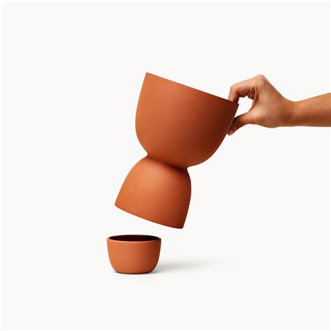 Terracotta Stacked Planters — Franca