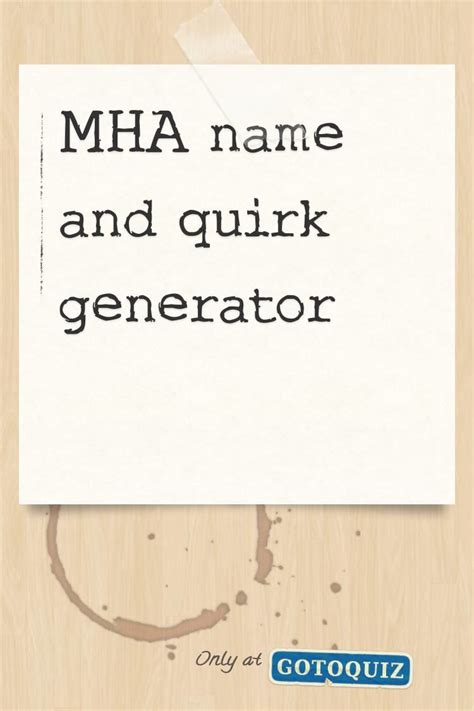 Mha Name And Quirk Generator My Result Saiko Random Name Generator