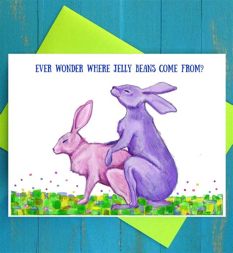 Easter Bunny Rabbits Humping Easter Greeting Card Etsy