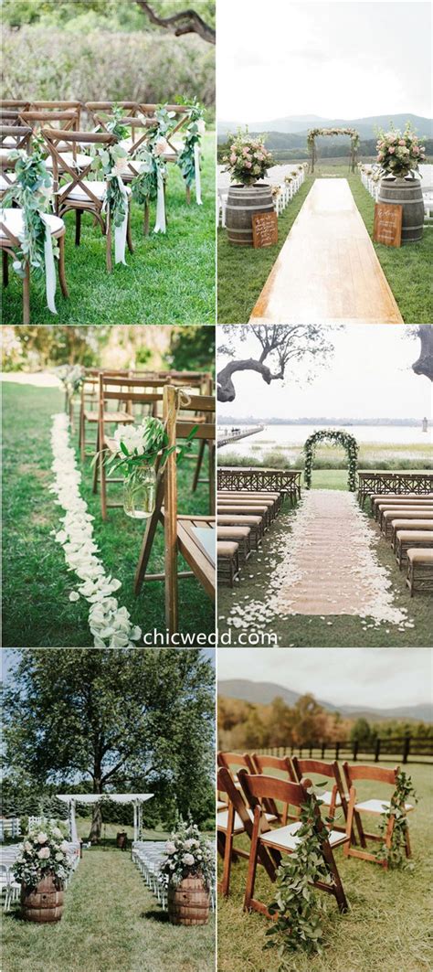 34 Stylish Outdoor Wedding Aisle Décor Ideas Page 2 Of 2 Chicwedd