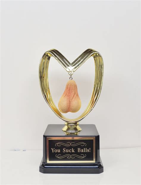 You Suck Balls Golf Trophy Balls Trophy Funny Trophy Birthday Fathers Trophies With A Twist