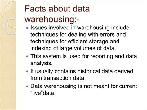 Data Warehousing Ppt