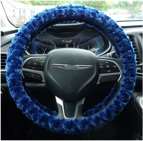 Cuddle® Rose Dark Blue Steering Wheel Cover