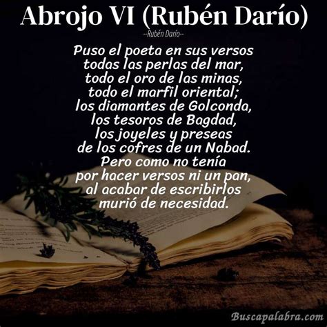 Poema Abrojo Vi Rubén Darío De Rubén Darío Análisis Del Poema
