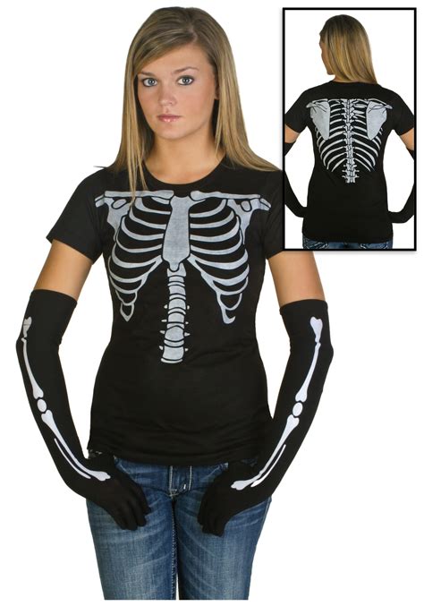 Womens Skeleton Costume T Shirt Ebay