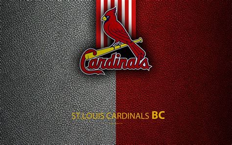 Descargar fondos de pantalla St Louis Cardinals K American club de béisbol de textura de