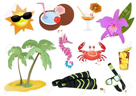 Illustration Of Beautiful Summer Icons And Symbols Royalty Free