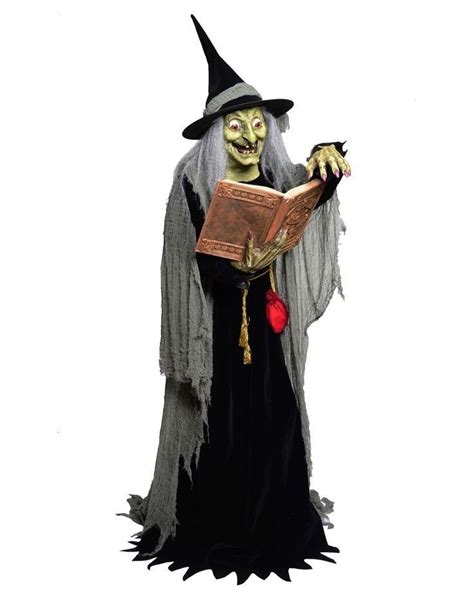 58 Spell Speaking Witch Animated Halloween Prop