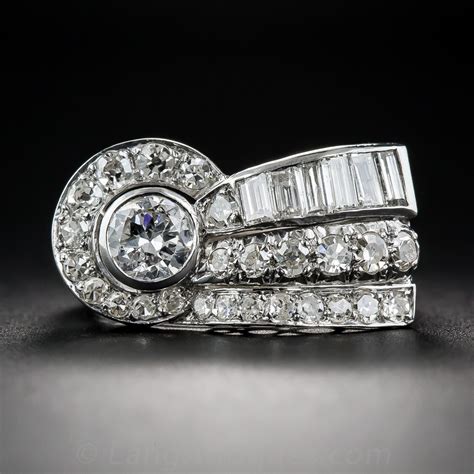 Platinum Diamond Art Deco Ring Antique And Vintage Diamond Rings