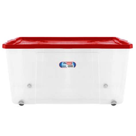 Find deals on products in outdoor storage on amazon. Wheeled Storage Box & Lid 150L (Red) - Buy Online at QD Stores
