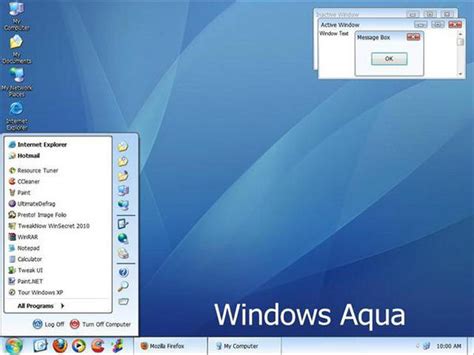 Windows Aqua 桌面主题下载 素彩网
