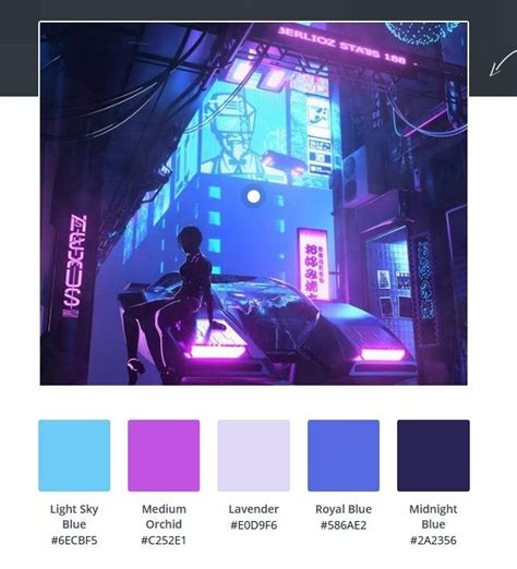 Cyberpunk Color Scheme Neon Colour Palette Color Palette Challenge
