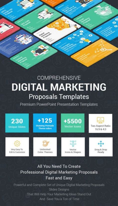 Printable Best Digital Marketing Proposals Powerpoint Templates Digital