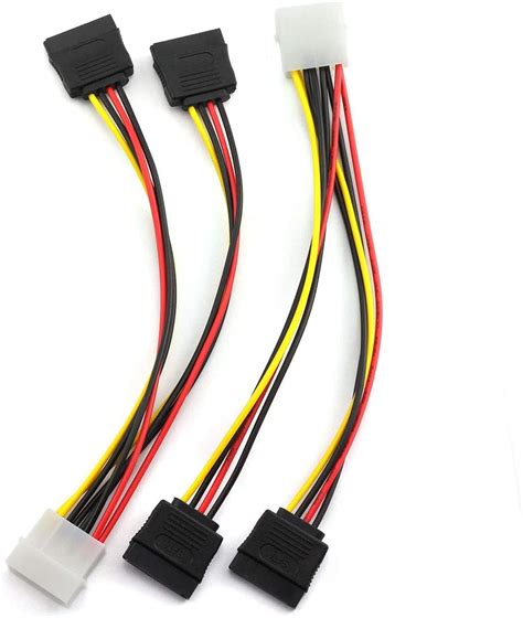 Sata Cables 4pin Ide 1 To 3 Sata Hard Drive Power Supply Splitter Sata