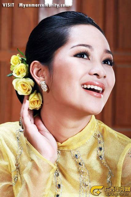 Myanmar Cute Actress And Model Moe Yu San With Burmese Traditional