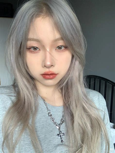 Silver Hair Asian Blonde Asian Hair Korean Hair Color Platinum