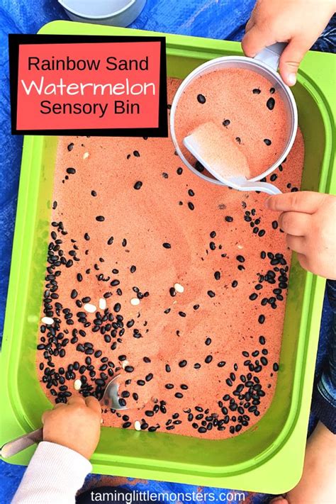Fun Watermelon Sensory Bin For Kids Taming Little Monsters Sensory