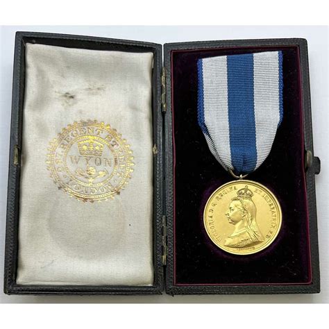 1887 Jubilee In Gold Cased Liverpool Medals