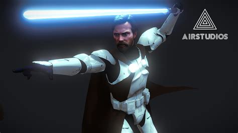 Obi Wan With Clone Armor Rigged Buy Royalty Free D Model By