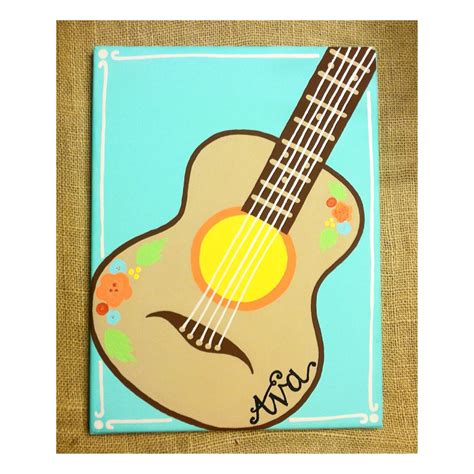 Painted Guitar Canvas Guitar Painting Guitar Canvas
