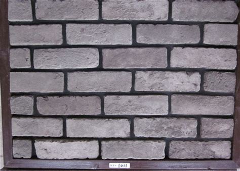 Gray Artificial Faux Exterior Brick For Wall Decoration Frost Resistance
