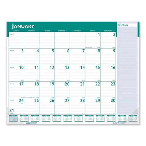 House Of Doolittle Express Track Monthly Desk Pad Calendar 22 X 17 2021