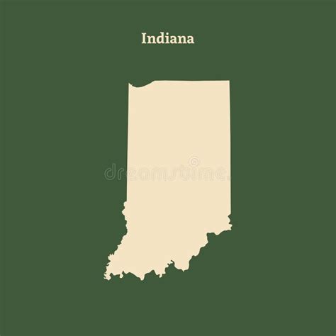 Outline Map Of Indiana Illustration Stock Illustration Illustration