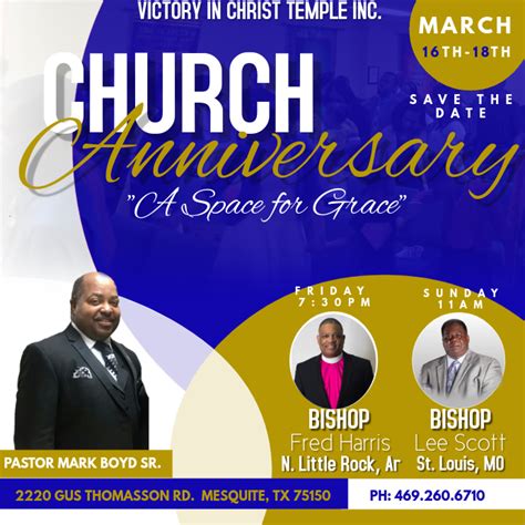 Church Anniversary Flyer Template Postermywall