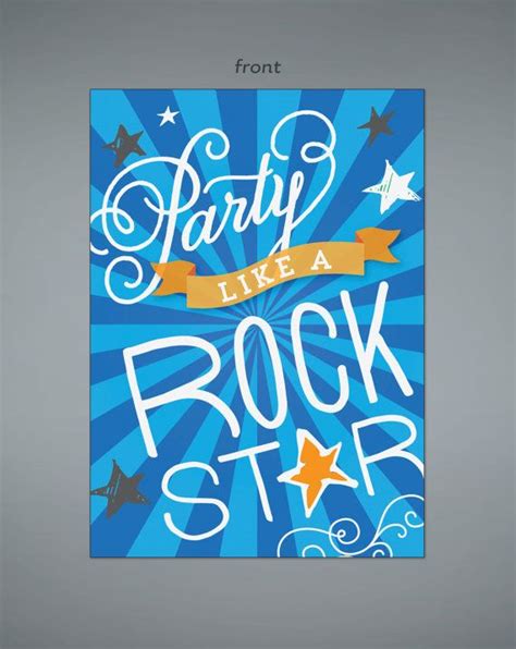 Rock Star Birthday Invitation Printable By Jasperdesign On Etsy 2000