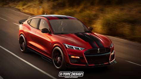 Rendering Zeigt Mix Aus Ford Mustang Mach E Und Shelby Gt500