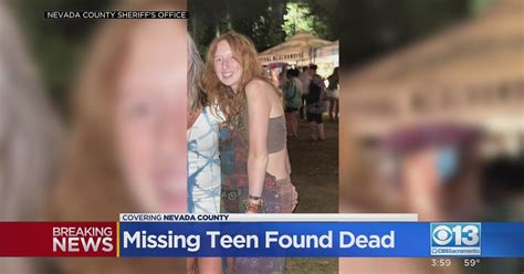 Missing Teen Found Dead In Nevada County CBS Sacramento