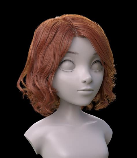 Artstation Hairstyles Noriko Sato Blender 3d Blender Hair 3d Model