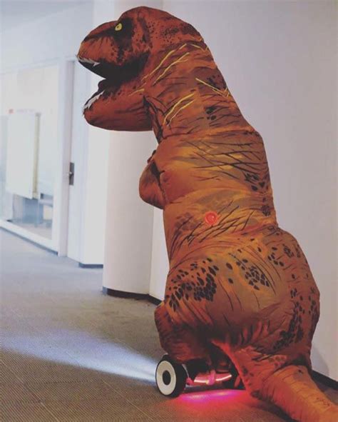 World T Rex Inflatable Costume Uni Sex Adult Dinosaur Fancy Suit