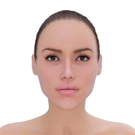 Realistic Female 3d Model Tanned Makeup Render Image 3d Model Character Tan Skin Body Hair