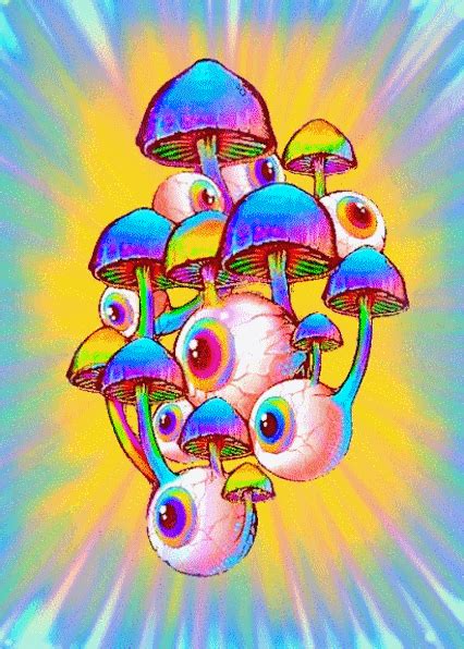 Psychedelic Trippy Mushrooms Psychedelicart Mushroomart Trippyart