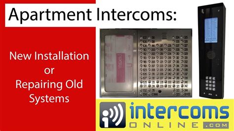 How To Install New Or Fix Old Broken Apartment Intercoms Youtube