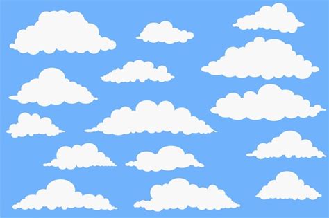 Premium Vector Cartoon Clouds Collection Illustration