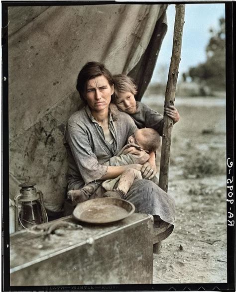 Migrant Mother 1936 By Dorothea Lange 5 Painting By Celestial Images