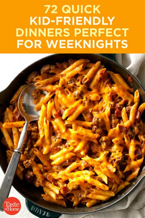 72 Quick Kid-Friendly Dinners Perfect for Weeknights | Kid ...