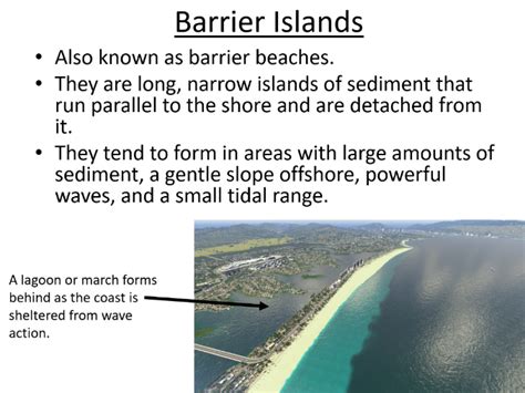 A Level Geography Barrier Islands Salt Marshes Estuaries Mudflats