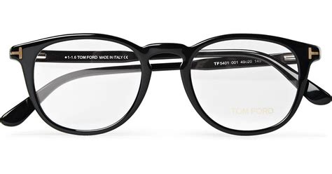 Tom Ford Round Frame Acetate Optical Glasses In Black For Men Lyst