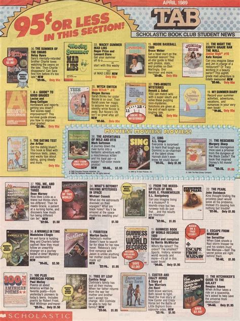 The Scholastic Book fair pamphlets and order forms : nostalgia