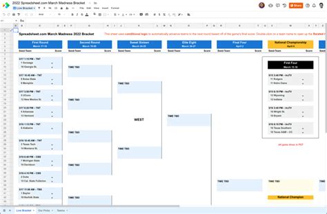 March Madness Bracket Template