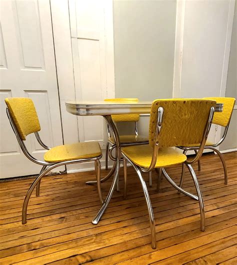 Kitchenette Full Set Yellow Vintage Formica Table S S Etsy